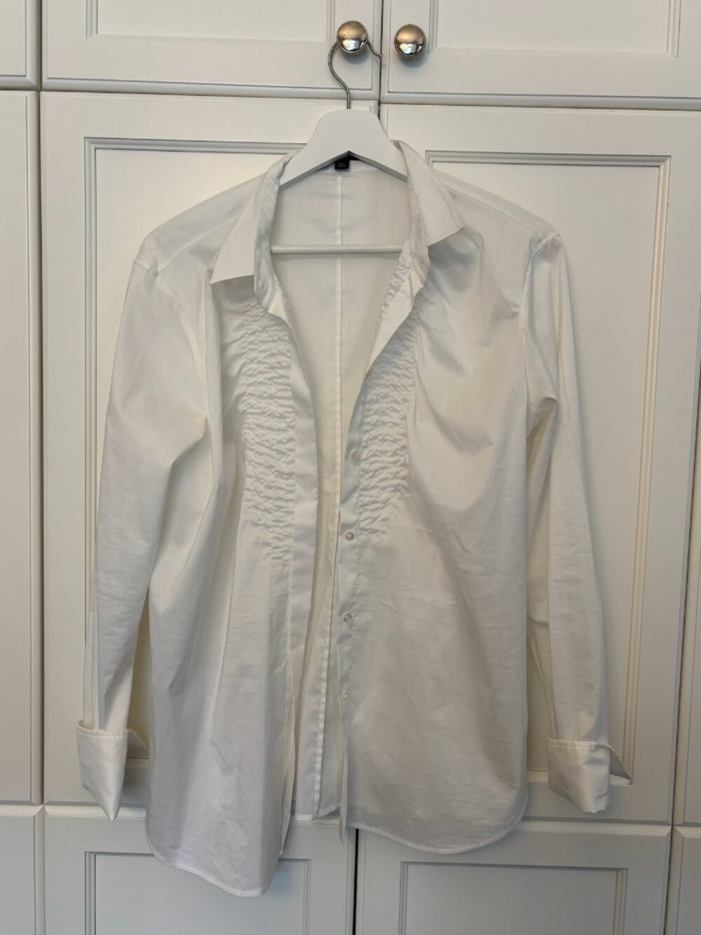 HUGO BOSS - White tuxedo button down